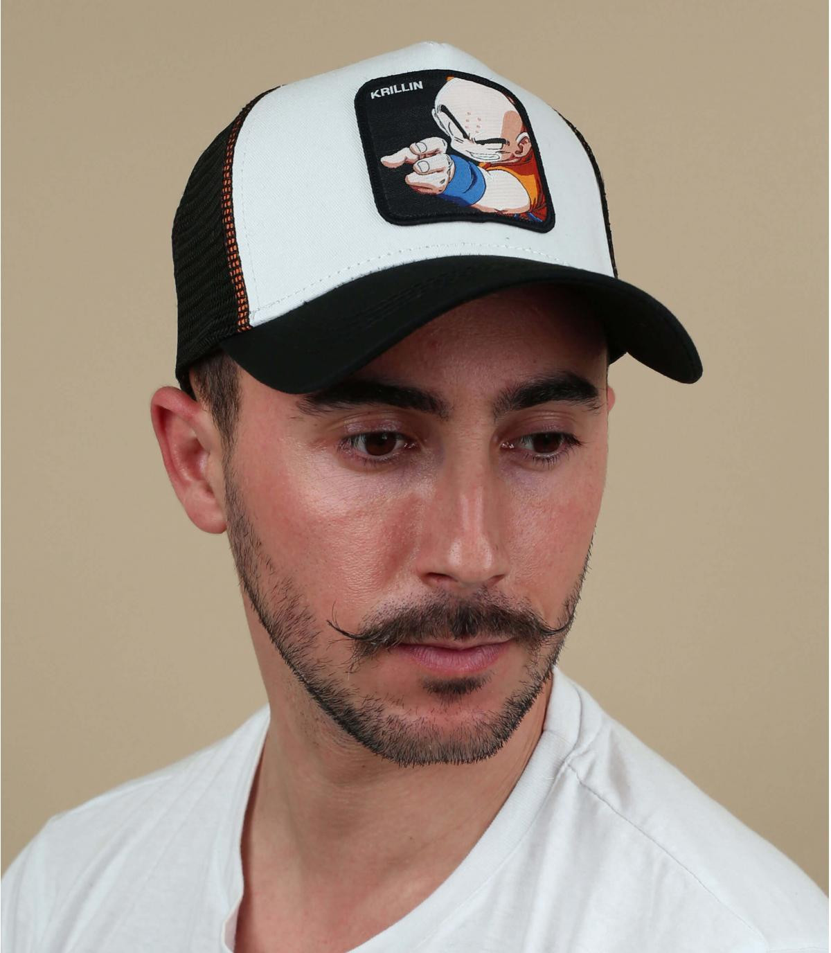 trucker DBZ Krillin nero bianco Trucker DBZ Krillin